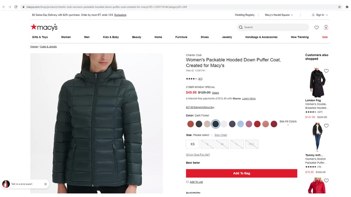cyber monday parka
