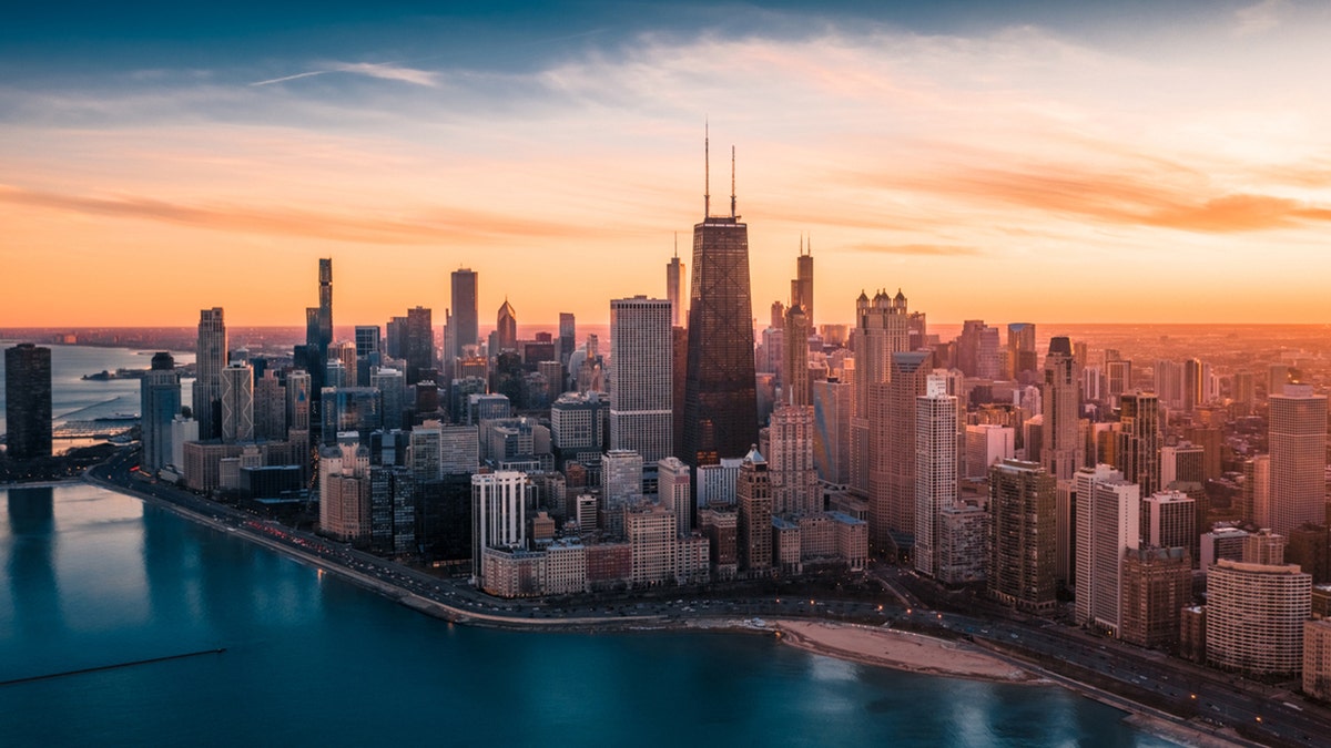 Chicago at Sunset