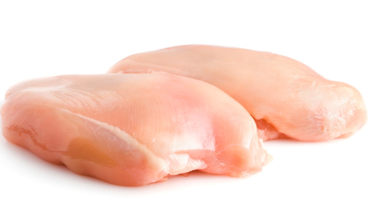 Raw chicken breasts