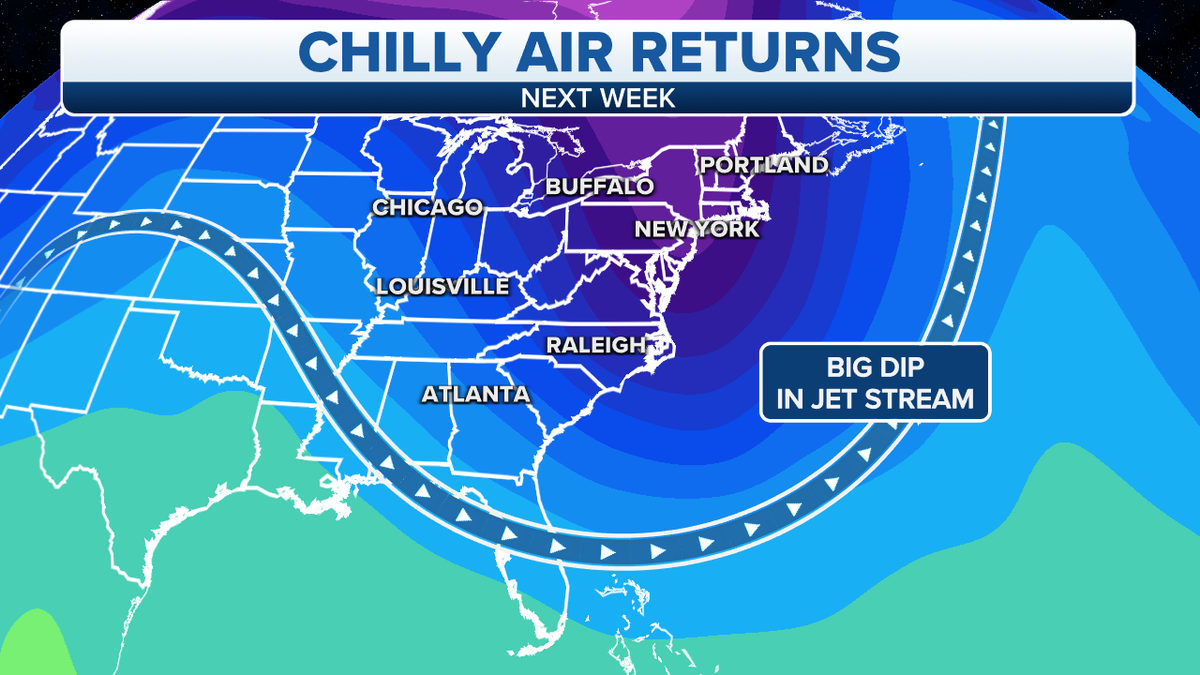 Chilly air through the eastern U.S.