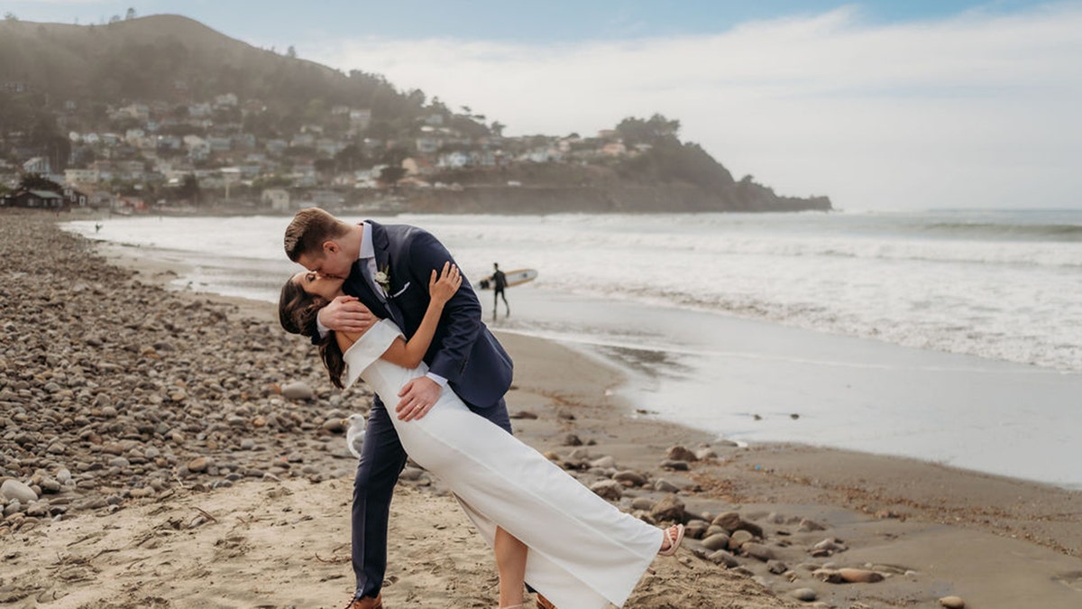 Howser said of his wedding day: "It was a really cool balance between having a nice, elegant ceremony at City Hall and then driving 30 minutes or so down the coast to Pacifica and having a more casual, fun party."