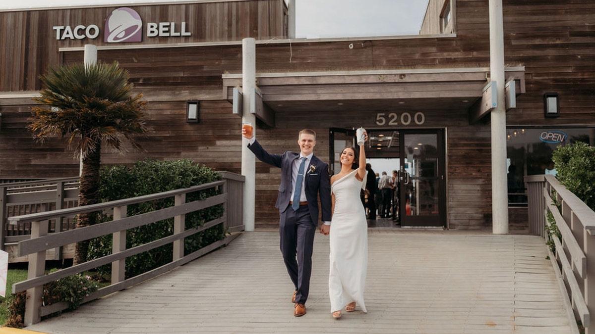 Analicia Garcia and Kyle Howser got married on Tuesday, Oct. 26, and had their reception at the famous Pacifica, California, Taco Bell.
