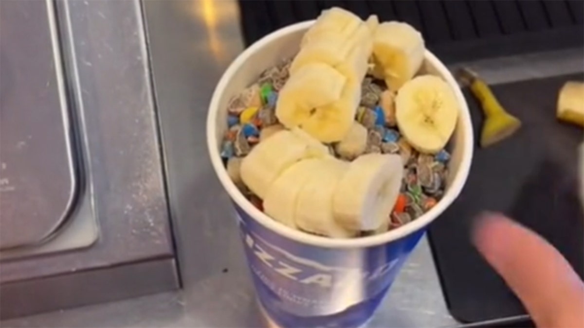 Dairy Queen employee Michael Crespo-Alvarado revealed why it’s a bad idea to order too many toppings on a blizzard in a now-viral TikTok video. (Courtesy of Michael Crespo-Alvarado)