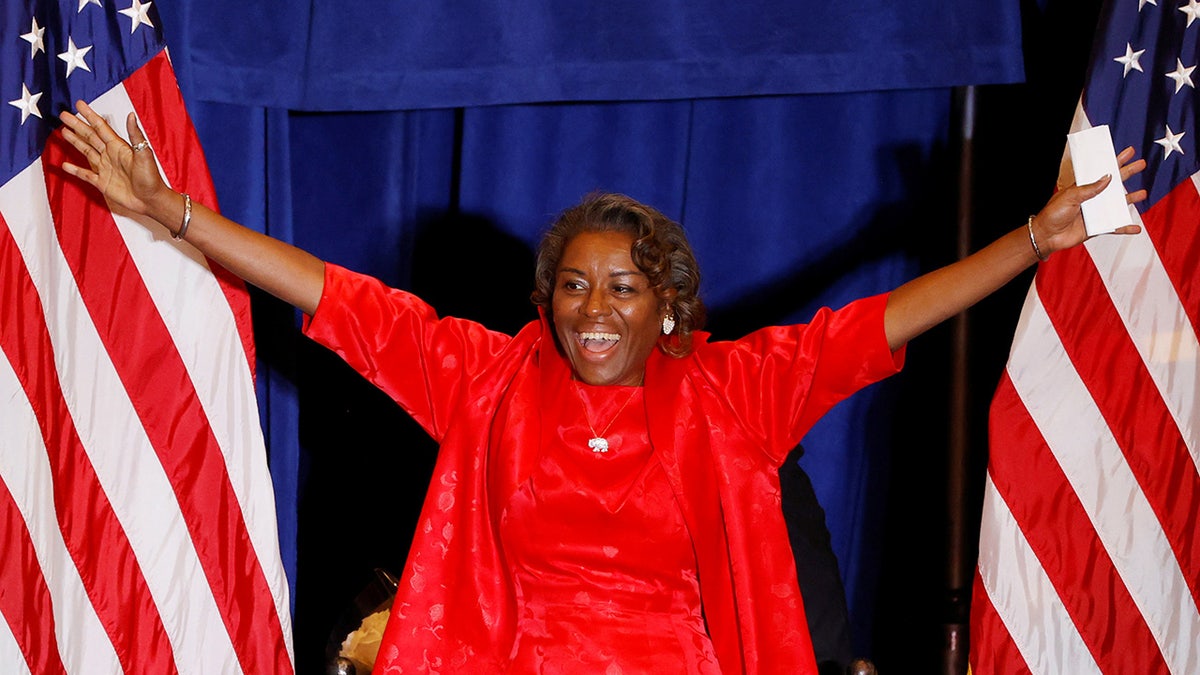 Winsome Sears celebrates her Virginia win