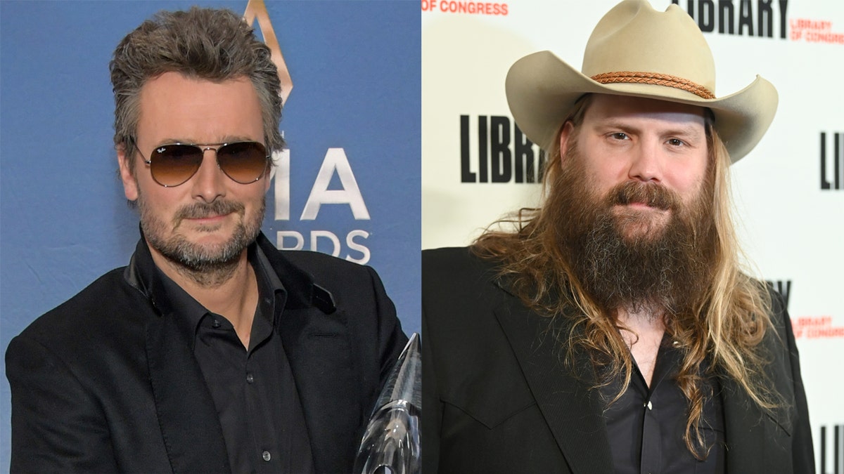 Eric Church (left) and Chris Stapleton (right) are this year's top nominees, earning five nods each.