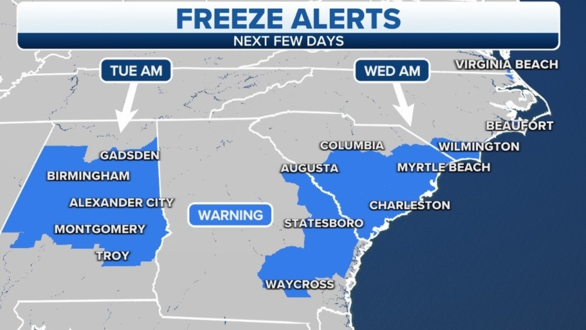 Freeze alerts