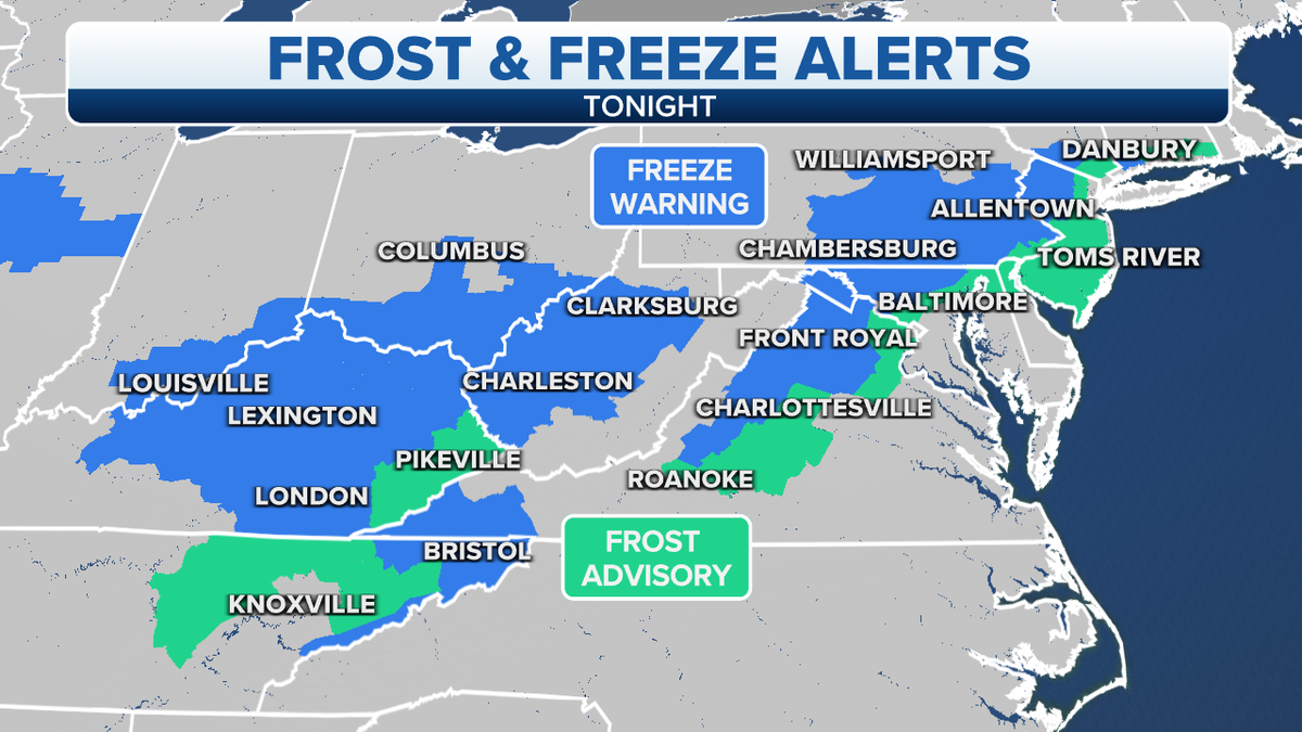 Frost and freeze alerts