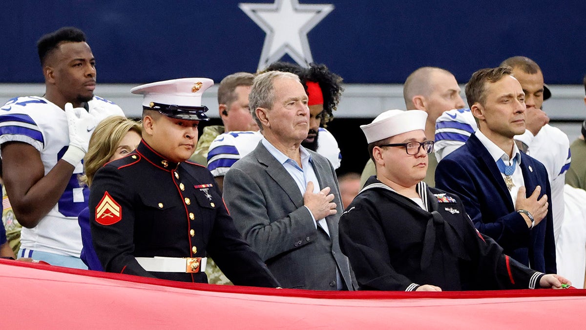 George W Bush at Dallas Cowboys game