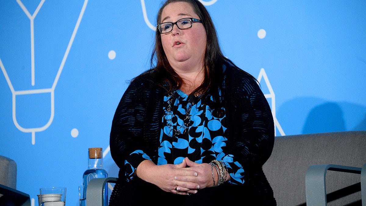 Rachel Bitecofer speaks on stage at the "2020 Vision: Political Roundtable" panel at the on November 07, 2019 in New York City.