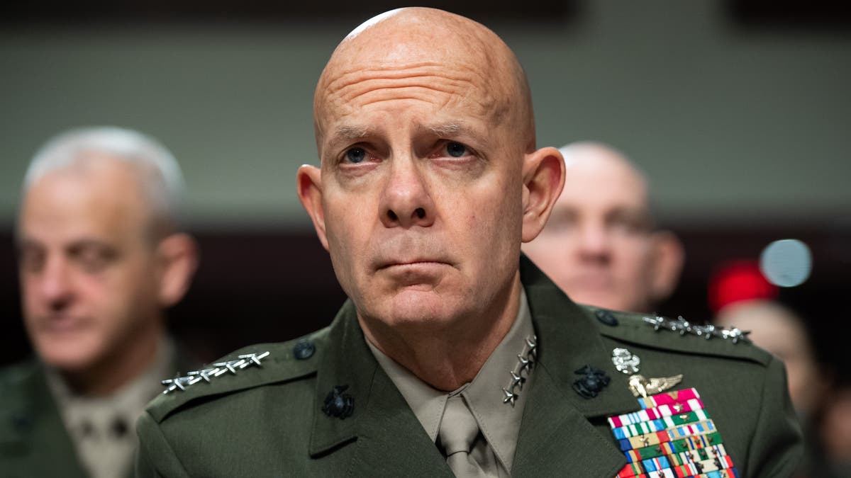 General David Berger, Commandant of the US Marine Corps. (Photo by SAUL LOEB / AFP)