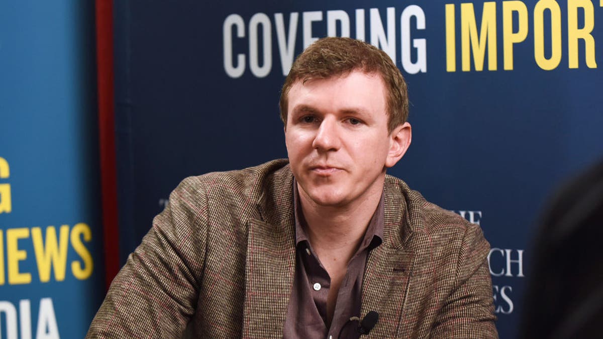 James OKeefe, founder of Project Veritas, waits to be interviewed at the 2021 Conservative Political Action Conference at the Hyatt Regency.