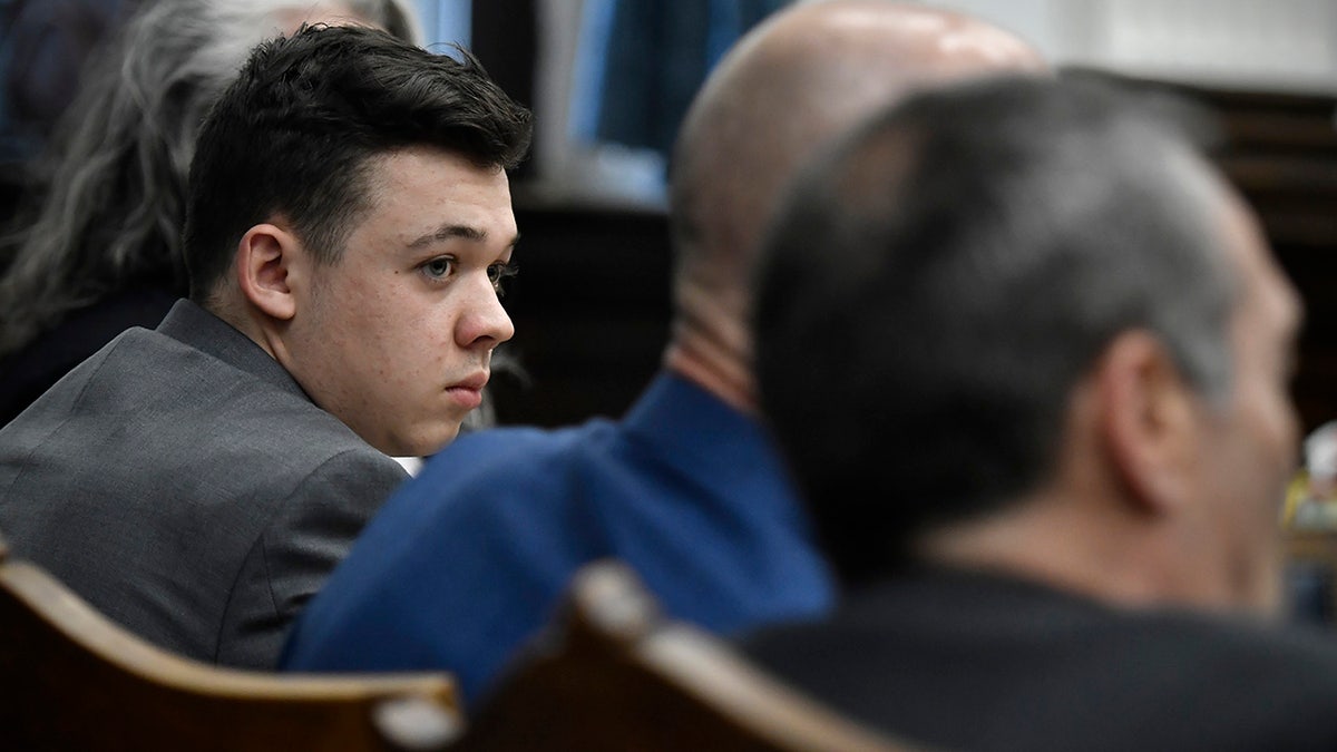 Kyle Rittenhouse listens as attorneys discuss the potential for a mistrial during Rittenhouse's trial at the Kenosha County Courthouse on November 17, 2021 in Kenosha, Wisconsin. (Photo by Sean Krajacic - Pool/Getty Images)