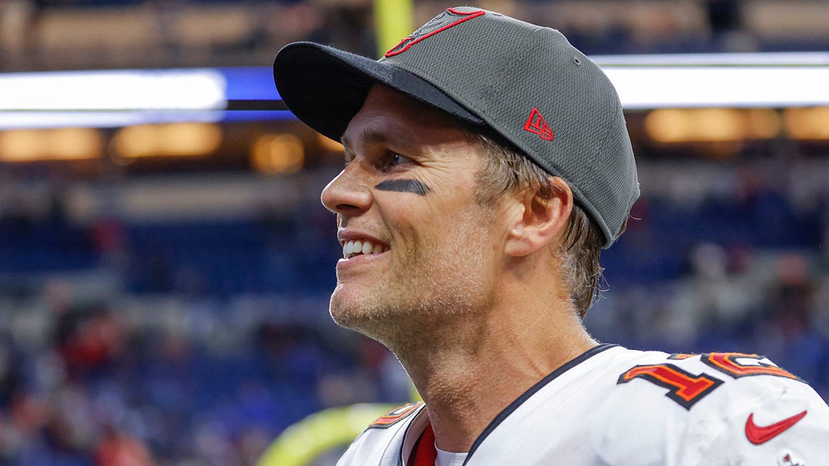 Tom Brady #12 of the Tampa Bay Buccaneers is seen after the game against the Indianapolis Colts