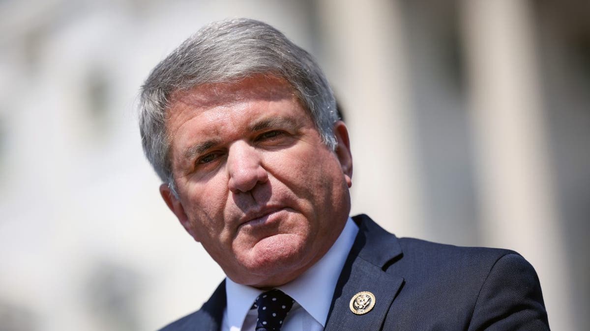 WASHINGTON, DC - AUGUST 25: Rep. Michael McCaul (R-TX), speaks at a bipartisan news conference on the ongoing Afghanistan evacuations, at the U.S. Capitol on August 25, 2021 in Washington, DC. McCaul urged President Biden to continue to evacuate all American's and those with special immigrant visas. (Photo by Kevin Dietsch/Getty Images)
