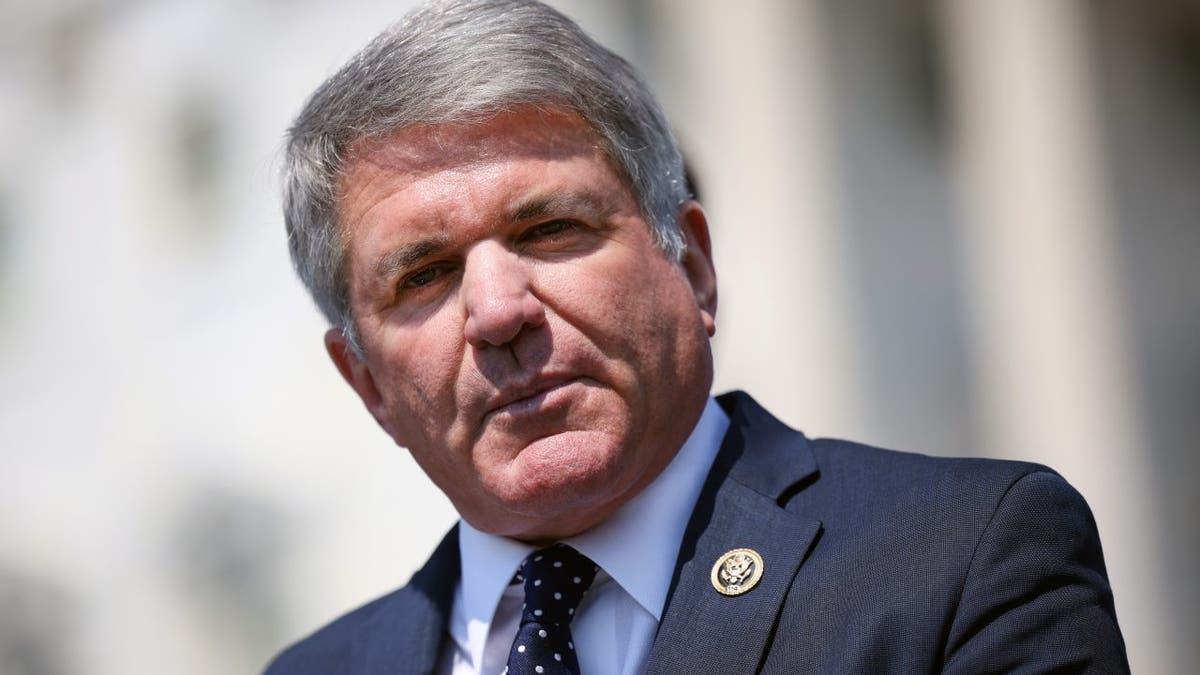 WASHINGTON, DC - AUGUST 25: Rep. Michael McCaul (R-TX), speaks at a bipartisan news conference on the ongoing Afghanistan evacuations, at the U.S. Capitol on August 25, 2021 in Washington, DC. McCaul urged President Biden to continue to evacuate all American's and those with special immigrant visas. (Photo by Kevin Dietsch/Getty Images)