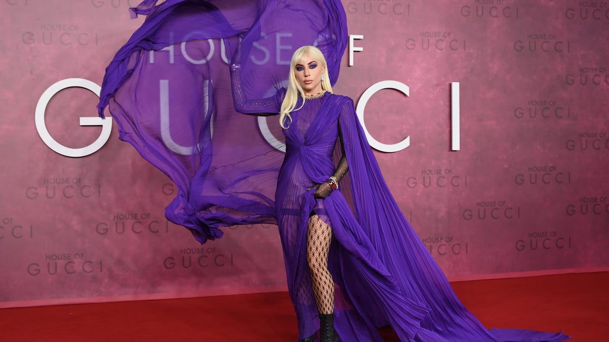 Lady Gaga attends the UK Premiere Of "House of Gucci" at Odeon Luxe Leicester Square on November 09, 2021 in London, England.