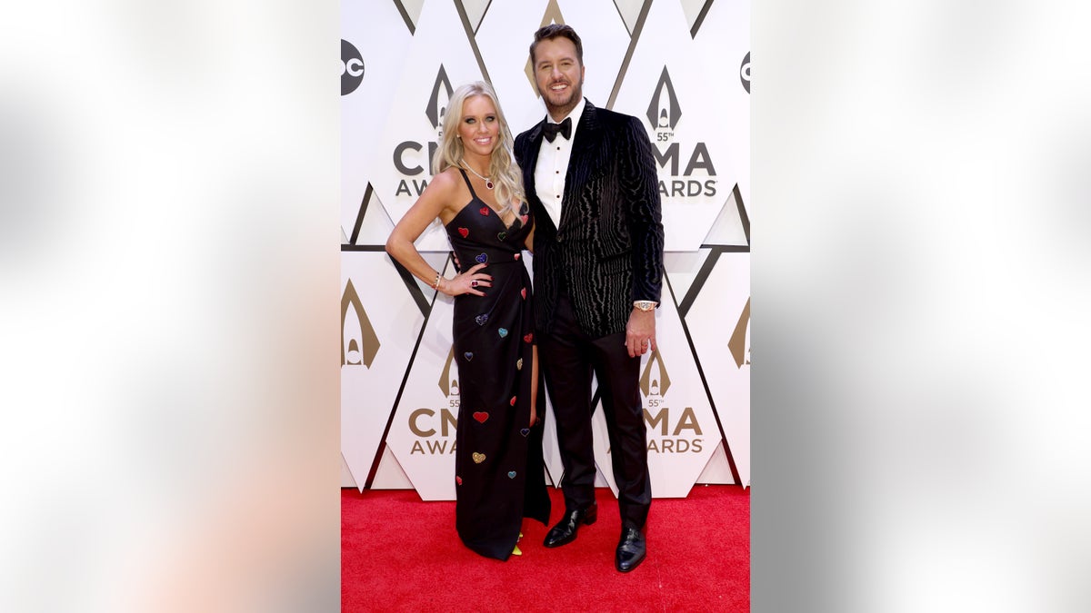 Luke Bryan and wife Caroline at CMA Awards