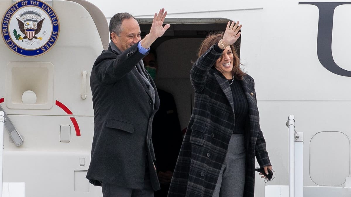 Vice President Kamala Harris and her husband Douglas Emhoff