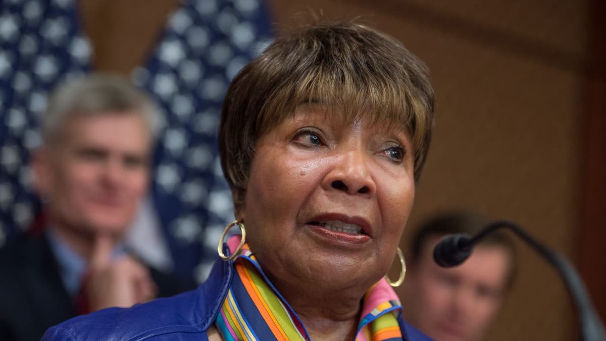 DECEMBER 05: Rep. Eddie Bernice Johnson, D-Texas, speaks during a news conference in the Capitol Visitor Center to call on the Senate to pass mental health reform legislation, December 05, 2016. (Photo By Tom Williams/CQ Roll Call)