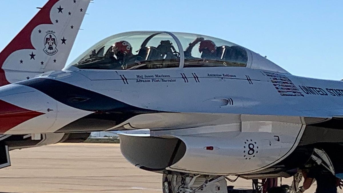 Sgt. Antwoine Robinson with the United States Air Force Thunderbirds at the Monthan Air Field in Tucson, Arizona on Nov. 4. 
