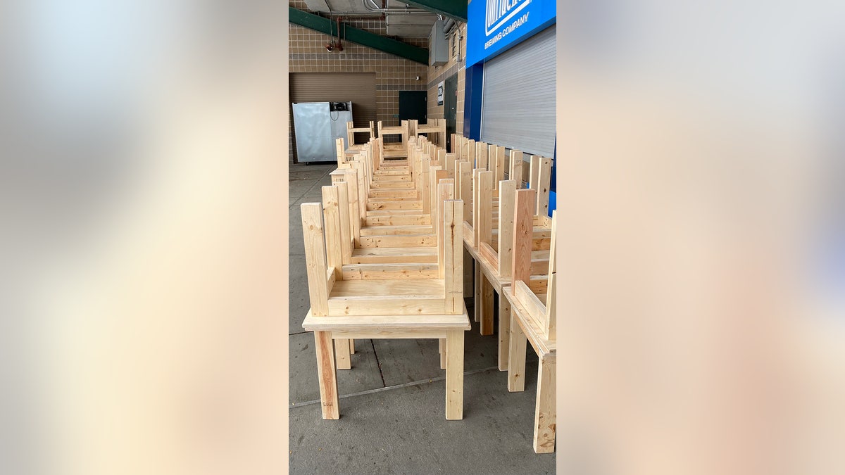 Woodworking with a Purpose building desks for children across central Iowa. 