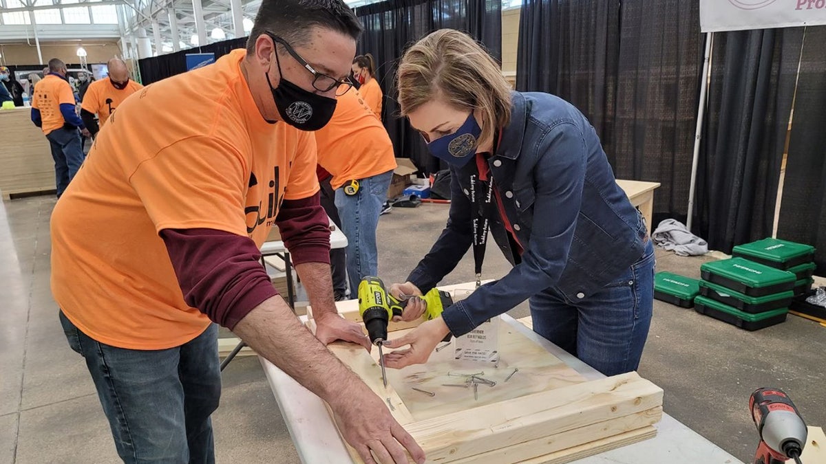 Woodworking with a Purpose building event hosted by Home Builders Association in Des Moines in April. 