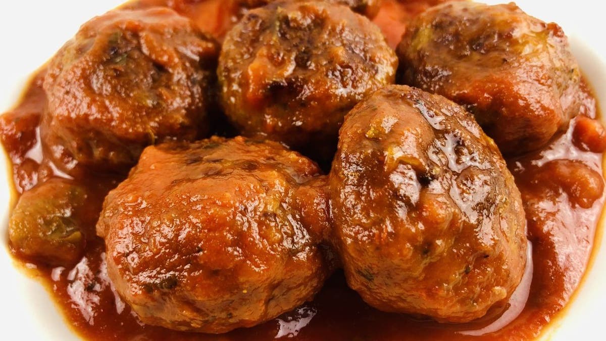 Jessica Clark's slow cooker meatball recipe is made with almond flour, dried basil, oregano, marinara sauce and other seasonings.