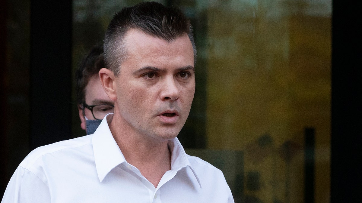 Igor Danchenko leaves Albert V. Bryan United States Courthouse in Alexandria, Virginia, on Nov. 4, 2021.