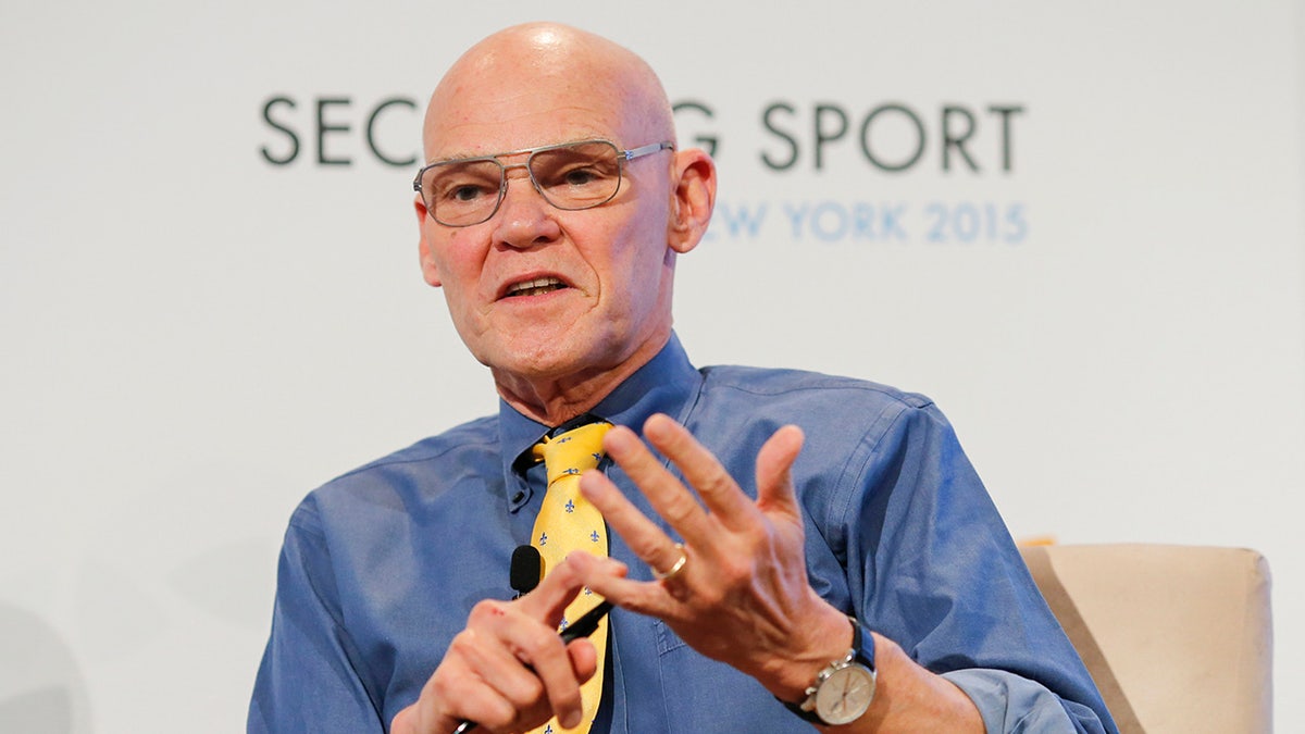 James Carville is seen April 11, 2015.