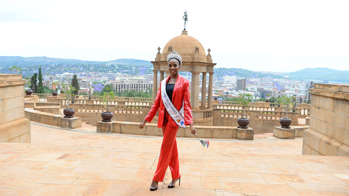 Miss South Africa 2021 Lalela Mswane at the Miss SA 2021 Congratulatory Brunch at Union Buildings on Oct. 27, 2021, in Pretoria, South Africa. 