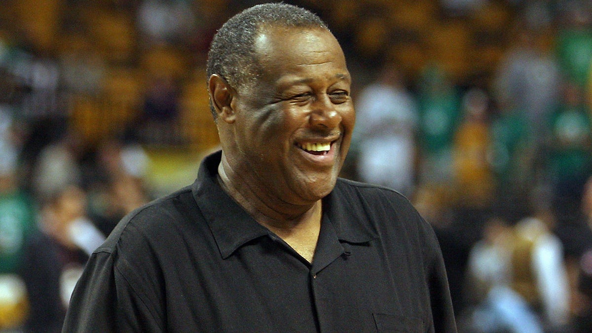 M.L. Carr prior to the game as the Celtics take on the Lakers in the NBA Finals at the Boston Garden on June 8, 2008. 