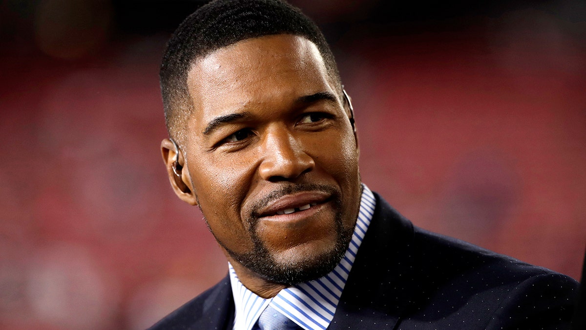 Michael Strahan during broadcast