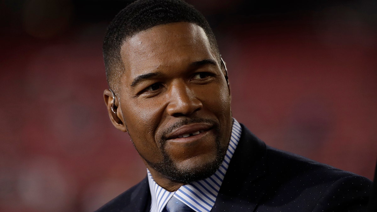 This Jan. 19, 2020, file photo shows Michael Strahan before the NFL NFC Championship football game between the San Francisco 49ers and the Green Bay Packers in Santa Clara, California.