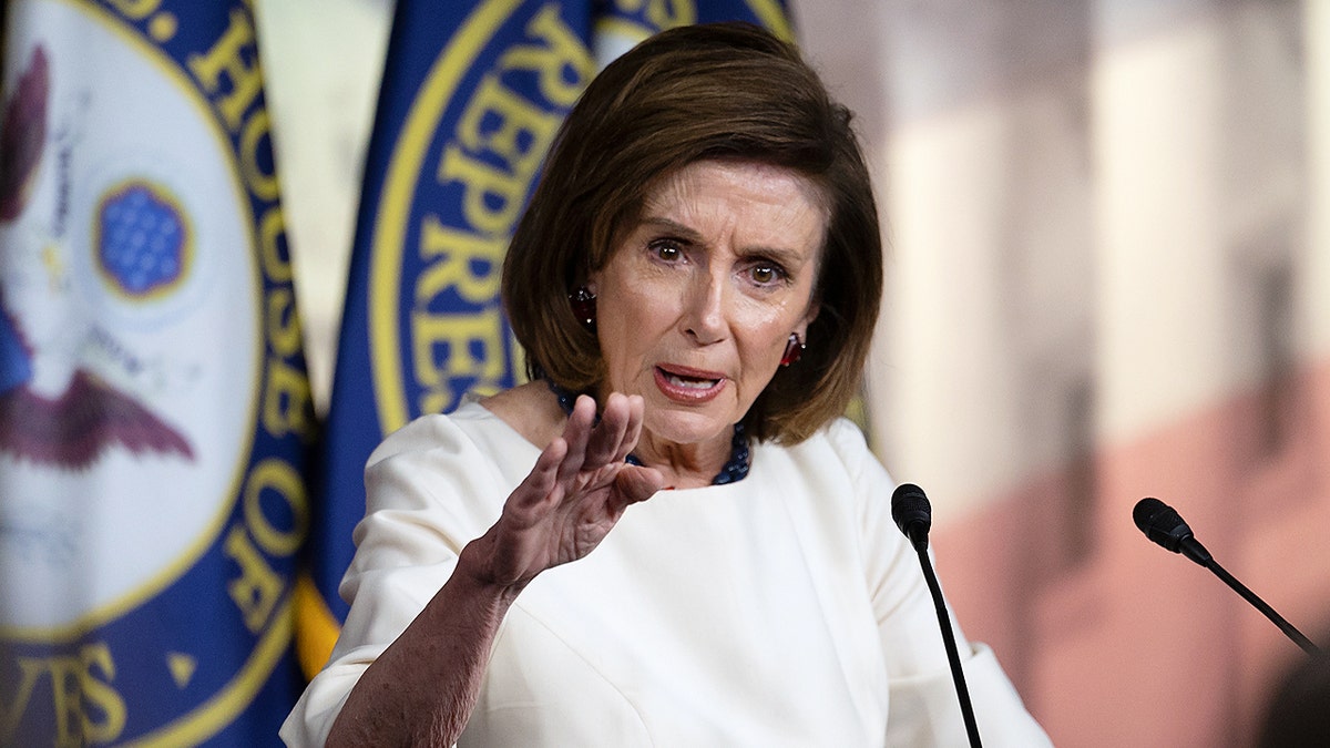Nancy Pelosi speaks at news conference in Washington