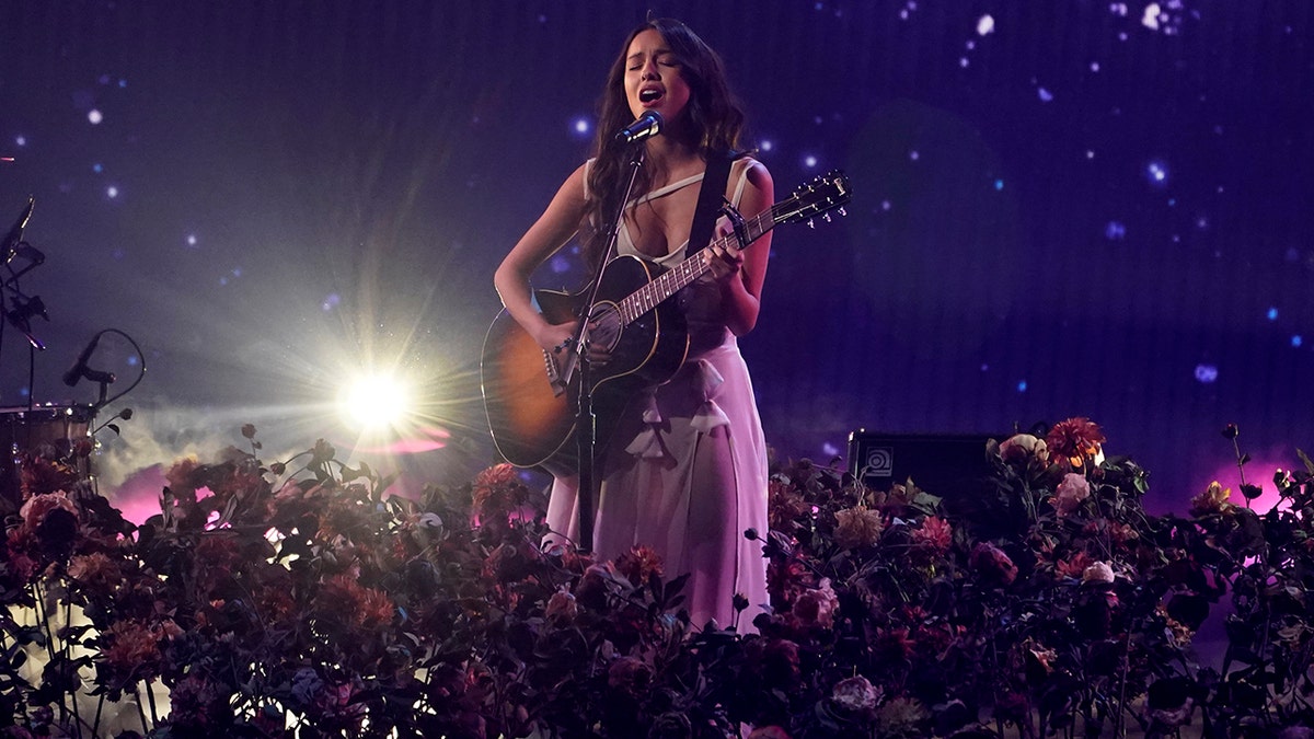 Olivia Rodrigo performs "Traitor" at the American Music Awards on Sunday, Nov. 21, 2021 at Microsoft Theater in Los Angeles.
