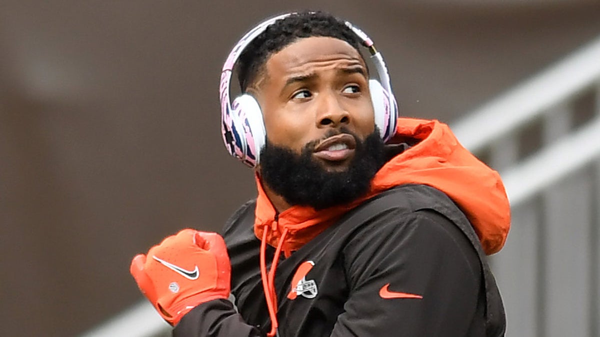 Odell Beckham Jr. is shown as a member of the Cleveland Browns in 2021.
