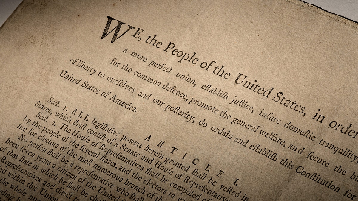 Photo of U.S. Constitution