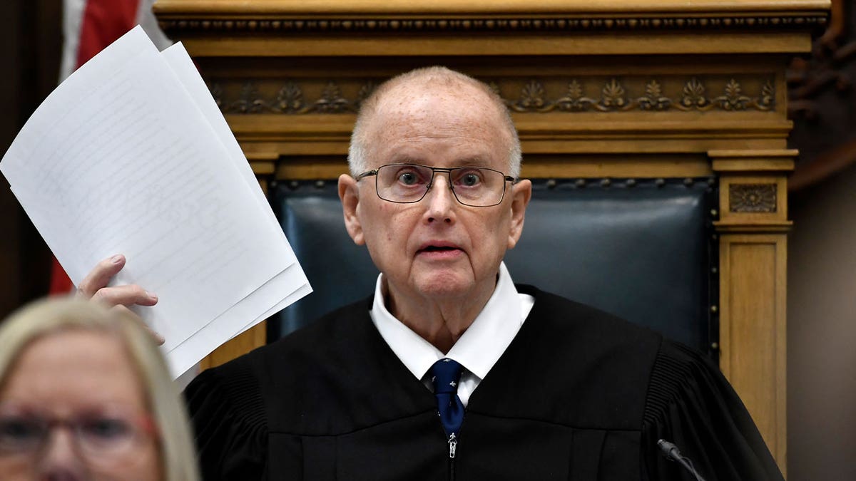 Judge Bruce Schroeder speaks to issues on jury instruction during Kyle Rittenhouse's trial at the Kenosha County Courthouse