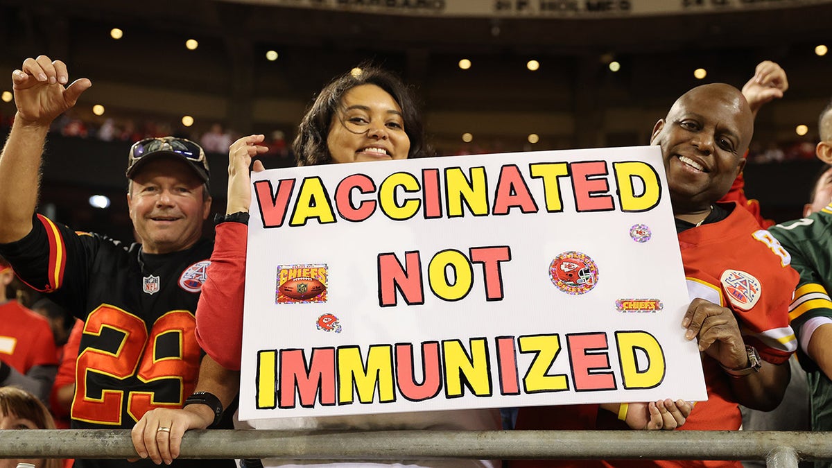 Chiefs fans at Arrowhead Stadium on Nov. 7, 2021, in Kansas City, Missouri.