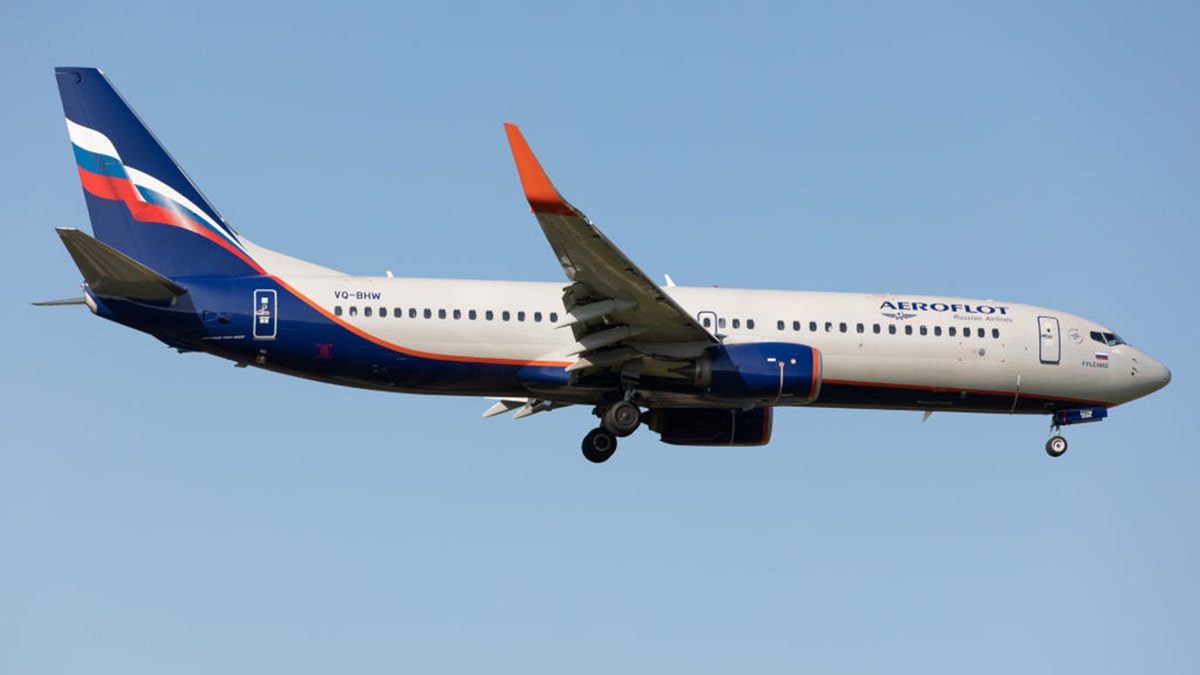 An Aeroflot Airlines Boeing 737 lands at London Heathrow Airport on Monday, Sept. 14, 2020.
