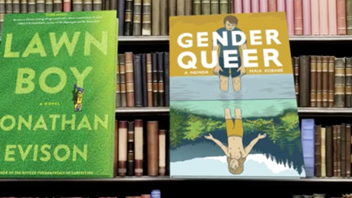 The books "Lawn Boy" and "Gender Queer"