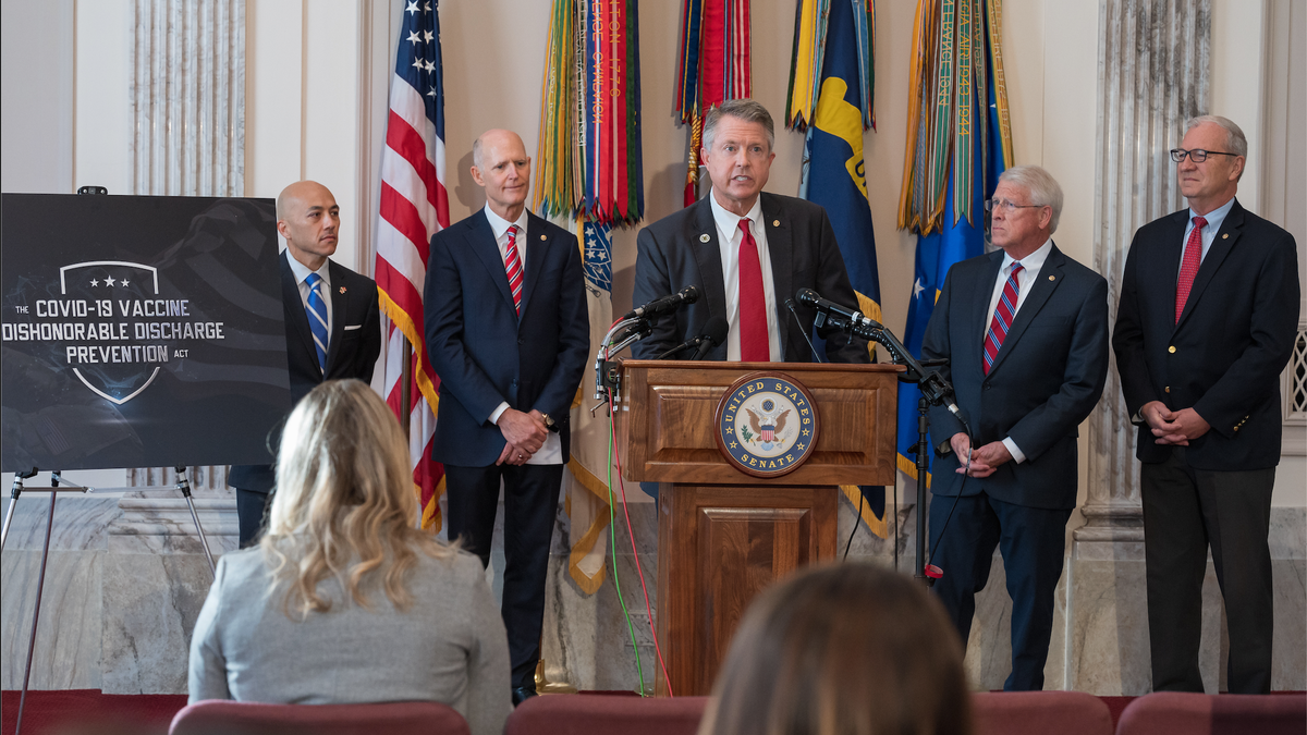 Senator Marshall's Hosts Press Conference on COVID-19 Vaccine Dishonorable Discharge Prevention Act.