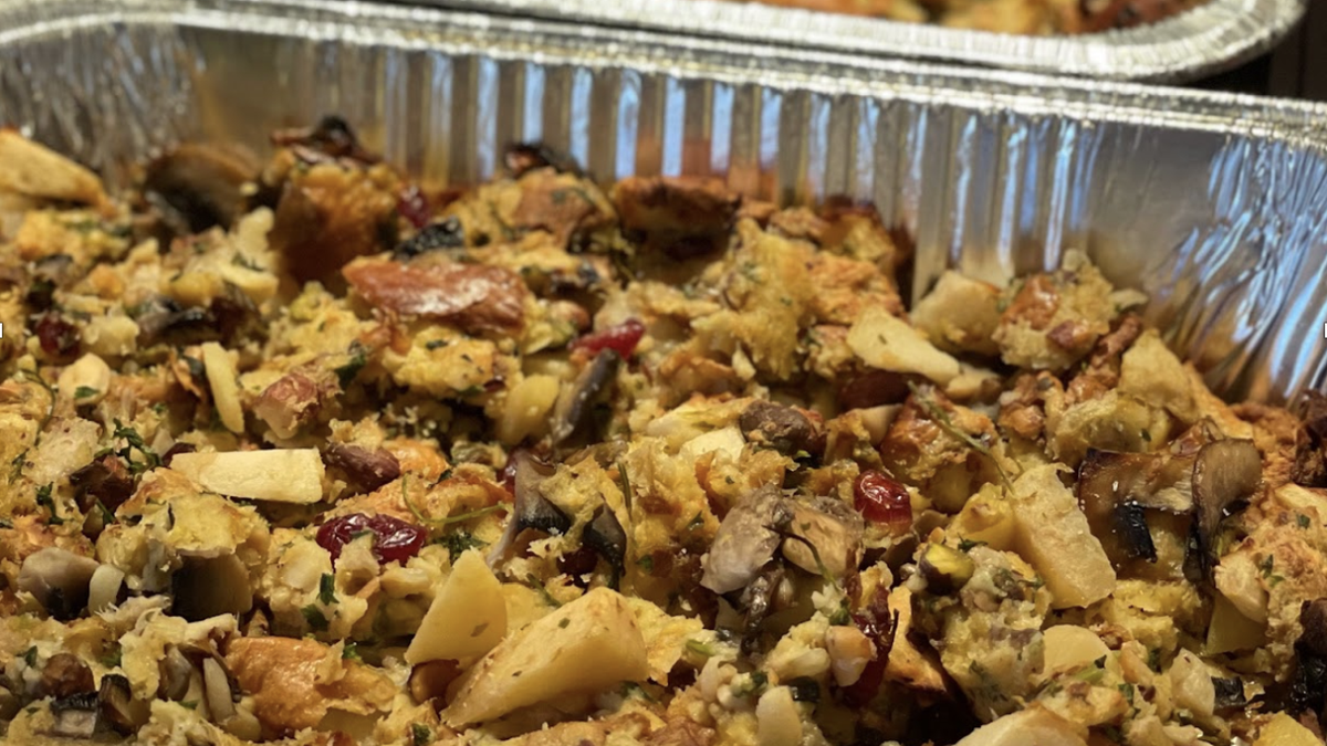 Stuffing for a Thanksgiving turkey