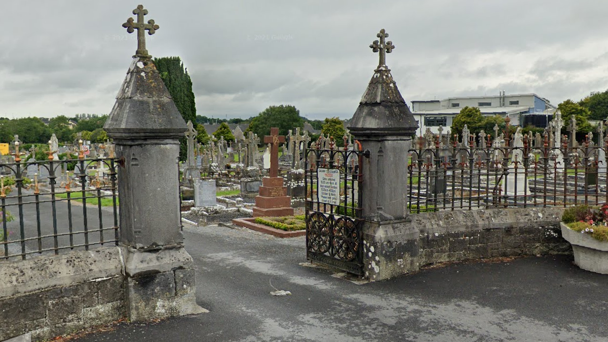 The cemetery in Ireland where the brawl unfolded. 