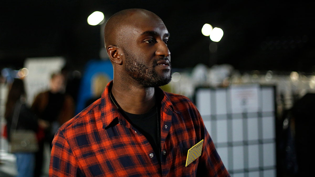Designer Virgil Abloh walks backstage prior to his Off-White ready to wear Fall-Winter 2019-2020 collection, that was presented in Paris, Thursday, Feb. 28, 2019.