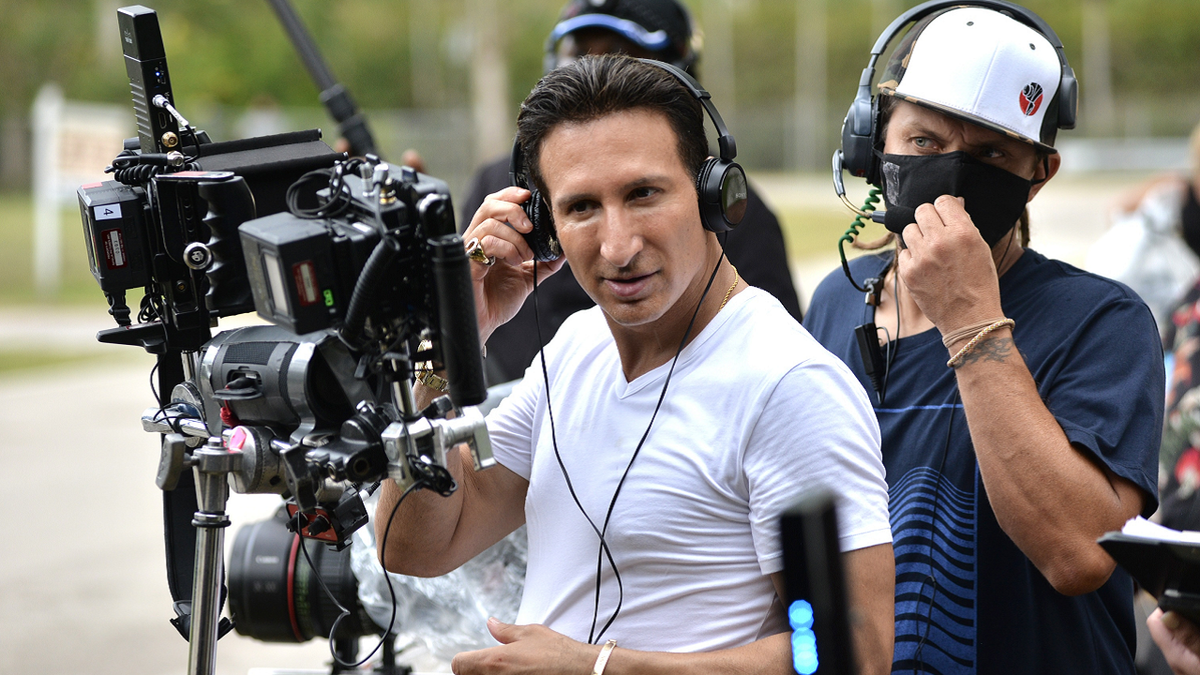 Director and actor William DeMeo is seen on the set of the series 'Gravesend' on April 02 in Miami, Fla.