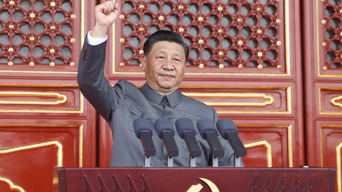 Xi Jinping, general secretary of the Communist Party of China CPC Central Committee, Chinese president and chairman of the Central Military Commission, delivers an important speech at a ceremony marking the 100th anniversary of the founding of the CPC in Beijing, capital of China, July 1, 2021.