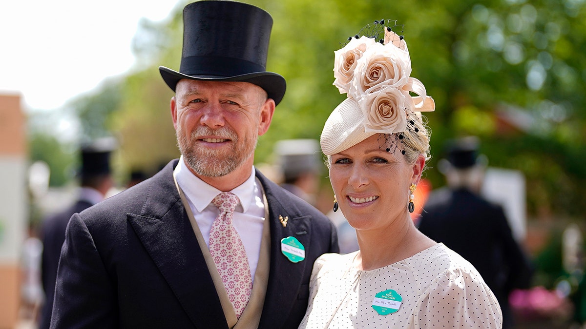 Zara Tindall arrives with husband Mike Tindall on day one of the Royal Ascot meeting at Ascot Racecourse on June 15, 2021 in Ascot, England. 