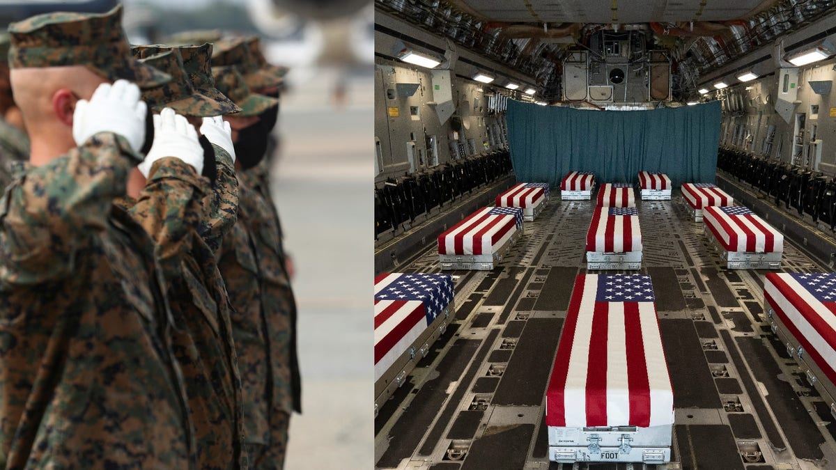 13 Marines killed in Kabul airport terror attack arrive in Dover Air Base, Biden is present