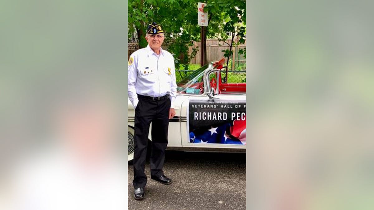 Vietnam veteran Richard Pecci of Hastings-on-Hudson, New York, ahead of his town's Memorial Day Parade in 2019. 